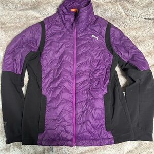 Puma Women's Vibrant Purple and Black Ski Jacket